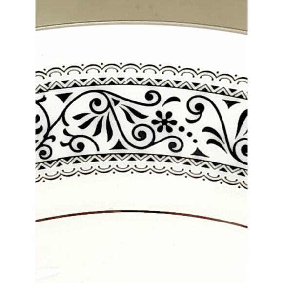 Noritake Prelude Soup Bowl 7 1/2" Ivory China Silver Trim #7570 Japan x3 Vintage - Picture 10 of 15